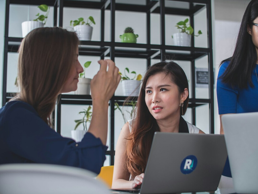 woman explaining idea in meeting